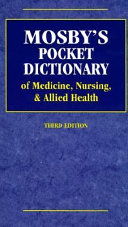 Mosby's Pocket Dictionary of Medicine, Nursing & Allied Health book cover