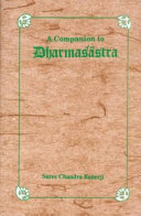 A Companion to Dharmaśāstra book cover