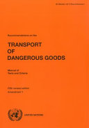 Recommendations on the Transport of Dangerous Goods book cover