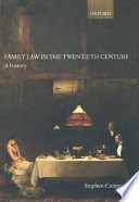 Family Law in the Twentieth Century book cover