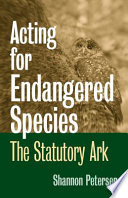 Acting for Endangered Species book cover