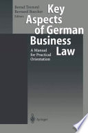 Key Aspects of German Business Law book cover