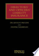 Directors' and Officers' Liability Insurance book cover