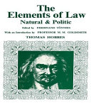 Elements of Law, Natural and Political book cover