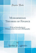 Mohammedan Theories of Finance book cover