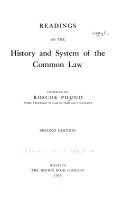 Readings on the History and System of the Common Law book cover
