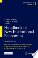 Handbook of New Institutional Economics book cover