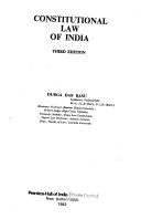 Constitutional Law of India book cover