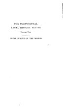 Great Jurists of the World book cover