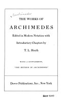 The Works of Archimedes book cover