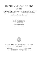 Mathematical Logic and the Foundations of Mathematics book cover