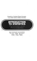 Introduction to Statistics book cover