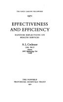 Effectiveness and Efficiency: Random Reflections on Health Services book cover