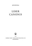 Liber canonis book cover