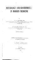Physiology and Biochemistry in Modern Medicine book cover