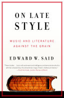 On Late Style book cover