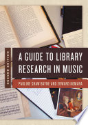 A Guide to Library Research in Music book cover