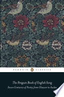 The Penguin Book of English Song book cover