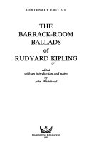 The Barrack-room Ballads of Rudyard Kipling book cover