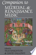 Companion to Medieval and Renaissance Music book cover