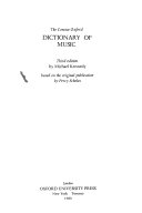 The Concise Oxford Dictionary of Music book cover