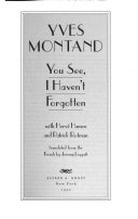 You See, I Haven't Forgotten book cover