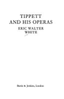 Tippett and His Operas book cover