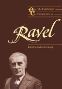 The Cambridge Companion to Ravel book cover