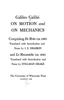 On Motion, and On Mechanics book cover