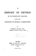 A History of Physics in Its Elementary Branches book cover