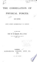 The Correlation of Physical Forces book cover