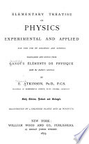 Elementary Treatise on Physics, Experimental and Applied book cover