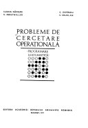 Probleme de cercetare operationala book cover