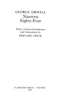 Nineteen Eighty-four book cover