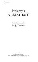 TOOMER:PTOLEMY'S ALMAGEST, (DUCKWORTH) book cover