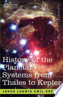 History of the Planetary Systems from Thales to Kepler book cover