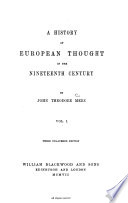 A History of European Thought in the Nineteenth Century book cover