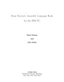 Peter Norton's Assembly Language Book for the IBM PC book cover