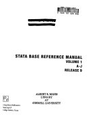 Stata Base Reference Manual book cover