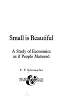 Small is Beautiful book cover