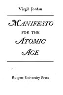 Manifesto for the Atomic Age book cover