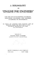 A Bibliography on "English for Engineers," book cover